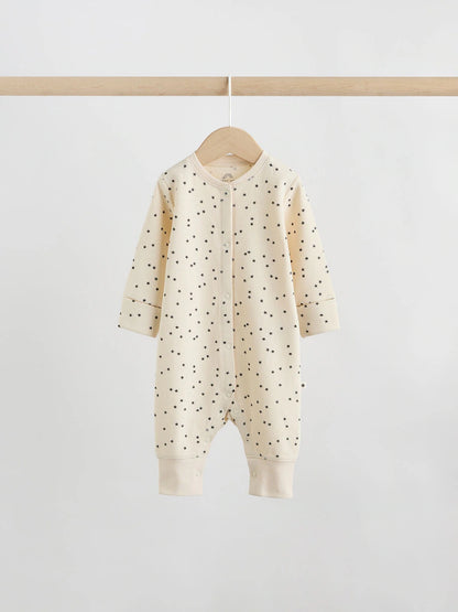 |BabyBoy| Conjunto De 3 Macacões De Dormir Monocromáticos Em Tecido Waffle Para Bebês (0 meses a 3 anos)