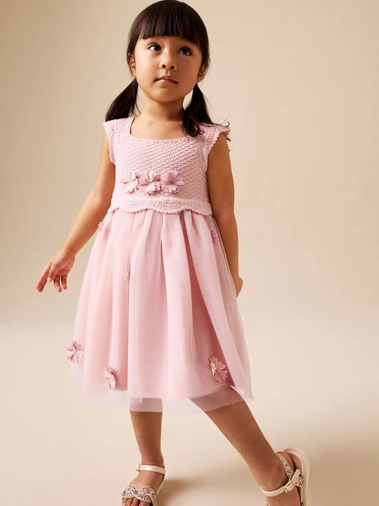 |Girl| Blusa De Manga Comprida Canelada Rosa Estilo Bailarina (3 meses a 7 anos)