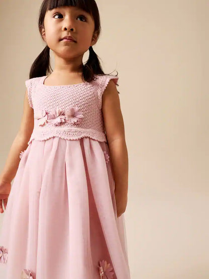 |Girl| Blusa De Manga Comprida Canelada Rosa Estilo Bailarina (3 meses a 7 anos)