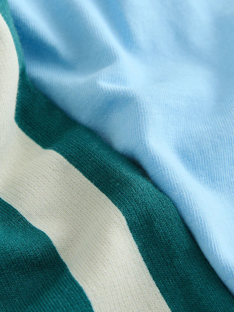 |Boy| Conjunto De Camiseta De Manga Curta e Shorts Com Estampa De Maçã Azul Nas Costas (3 meses a 7 anos)