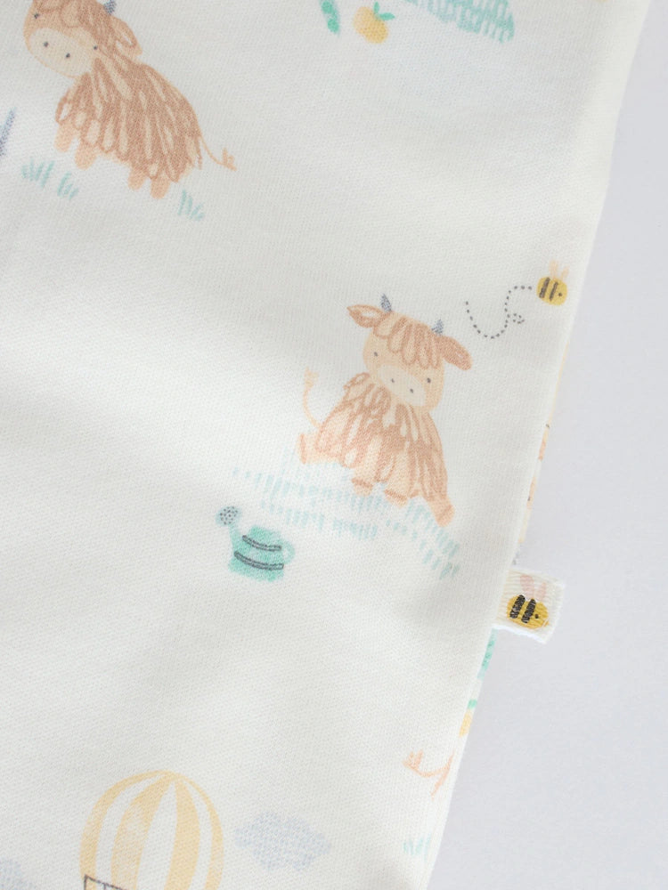 |BabyBoy| Conjunto De 3 Macacões De Dormir Para Bebês Hamish, Cor Creme, Com Zíper Duplo (0 meses a 3 anos)