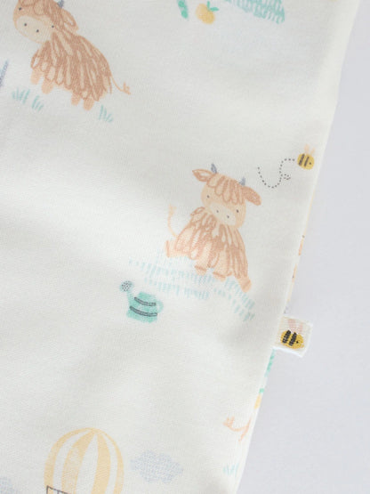 |BabyBoy| Conjunto De 3 Macacões De Dormir Para Bebês Hamish, Cor Creme, Com Zíper Duplo (0 meses a 3 anos)