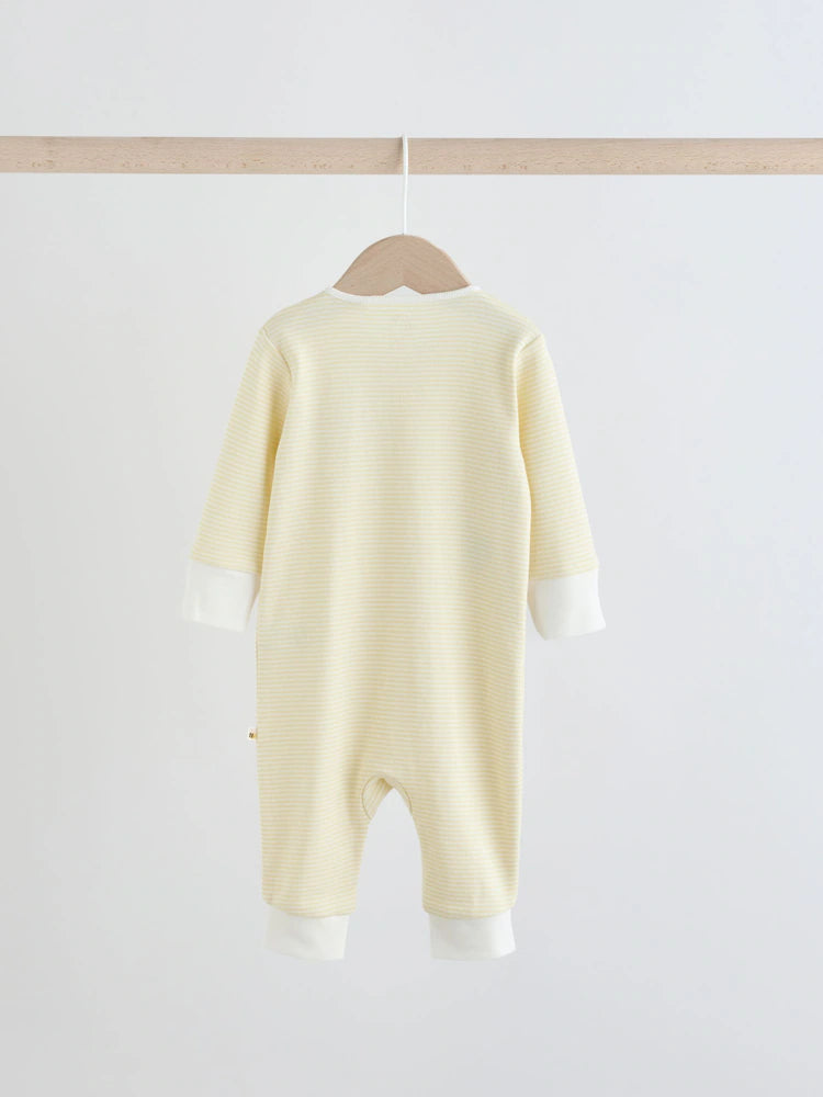 |BabyBoy| Conjunto De 3 Macacões De Dormir Para Bebês Hamish, Cor Creme, Com Zíper Duplo (0 meses a 3 anos)