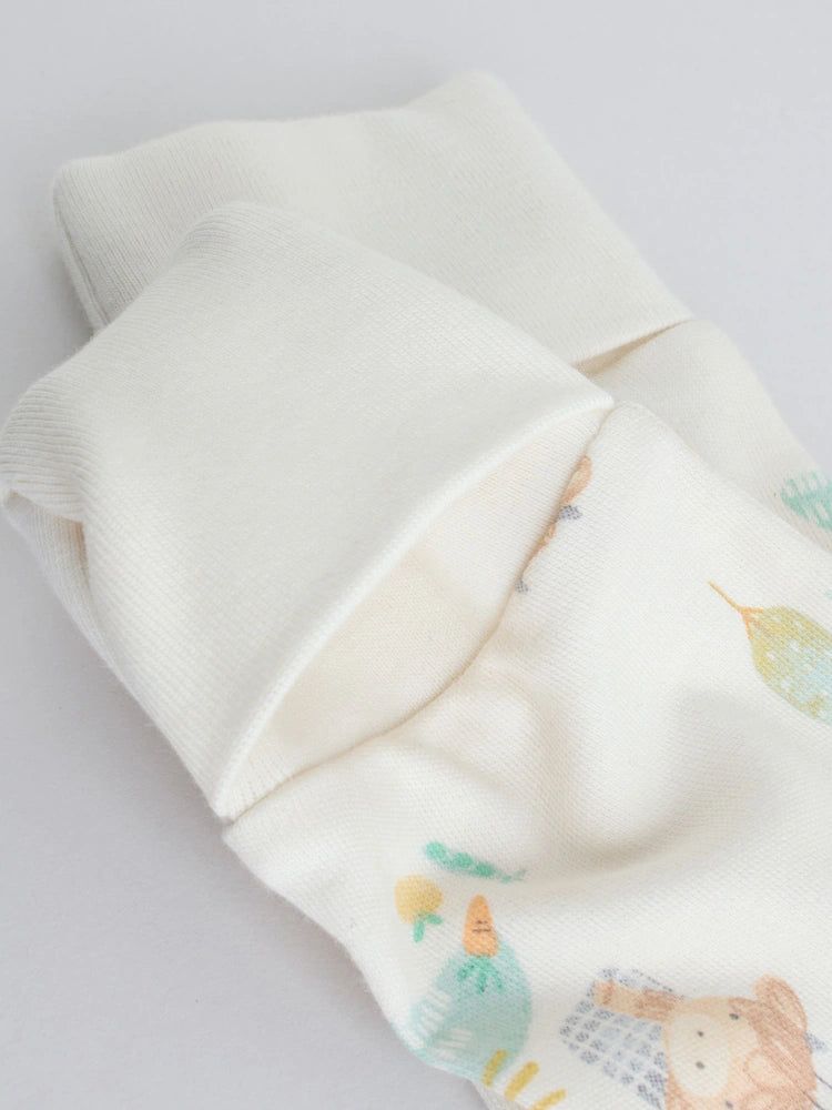 |BabyBoy| Conjunto De 3 Macacões De Dormir Para Bebês Hamish, Cor Creme, Com Zíper Duplo (0 meses a 3 anos)