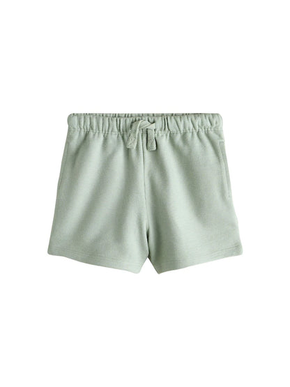|Boy| Kit com 3 Shorts Texturizados com Listras em Verde-Sálvia, Amarelo-Suave e Tons Pastel (3 meses a 7 anos)