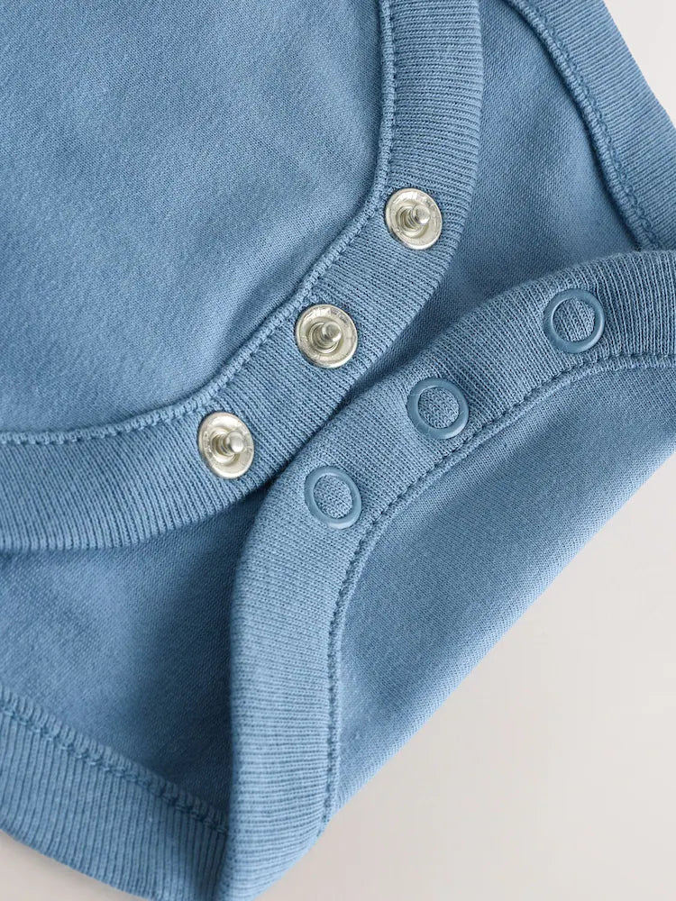 |BabyBoy| Conjunto De Jardineira e Body Listrados Azuis (0 meses a 2 anos)