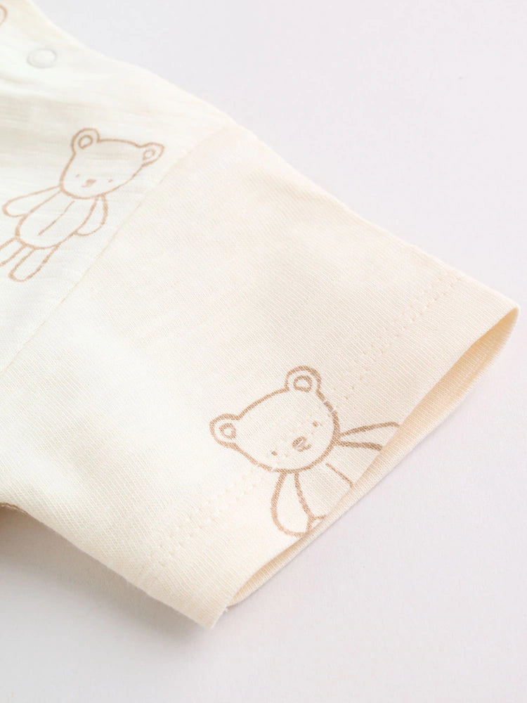 |BabyBoy| Conjunto De Bebê Com Estampa De Ursinhos Azuis, Composto Por Blusa e Shorts, 6 peças (0 meses a 3 anos)