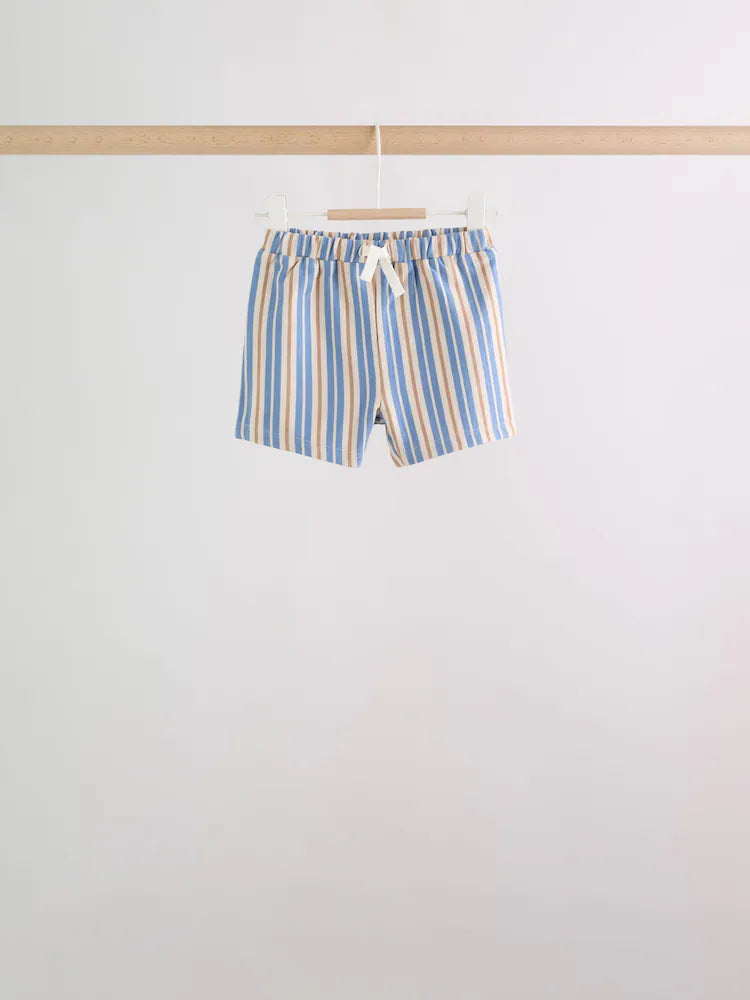 |BabyBoy| Conjunto De Bebê Com Estampa De Ursinhos Azuis, Composto Por Blusa e Shorts, 6 peças (0 meses a 3 anos)