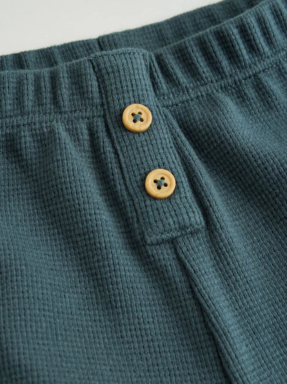 |BabyBoy| Conjunto Infantil Verde Com Blusa De Manga Comprida e Shorts (0 meses a 2 anos)