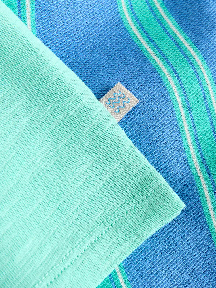 |BabyBoy| Conjunto De Blusa e Calça Listradas Em Verde e Azul Para Bebês (0 meses a 2 anos)
