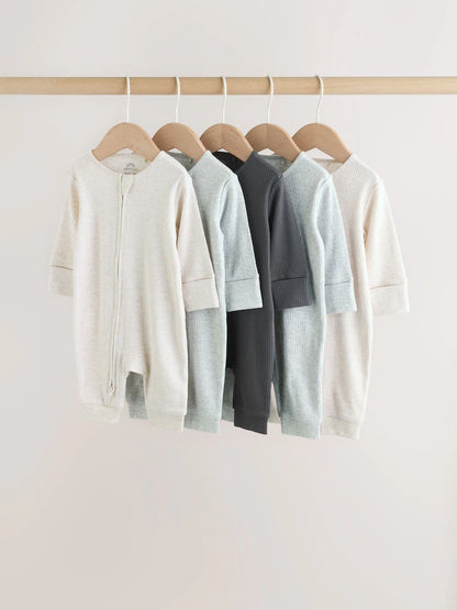 |BabyBoy| Conjunto De 5 Macacões Neutros Para Bebês (0 meses a 3 anos)