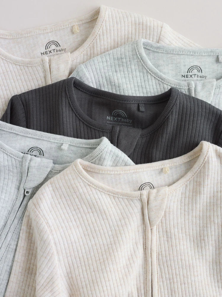 |BabyBoy| Conjunto De 5 Macacões Neutros Para Bebês (0 meses a 3 anos)