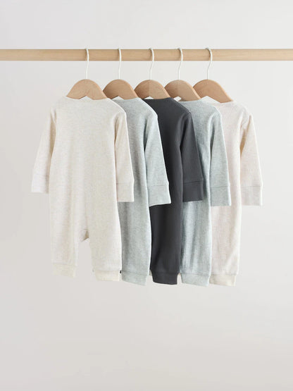 |BabyBoy| Conjunto De 5 Macacões Neutros Para Bebês (0 meses a 3 anos)