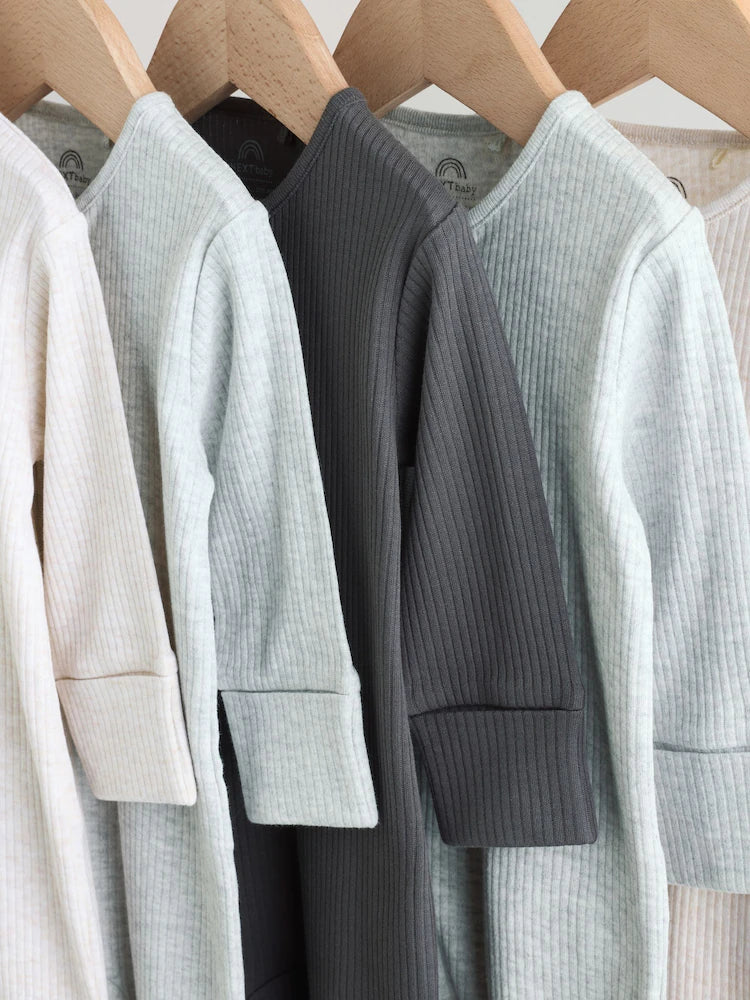 |BabyBoy| Conjunto De 5 Macacões Neutros Para Bebês (0 meses a 3 anos)