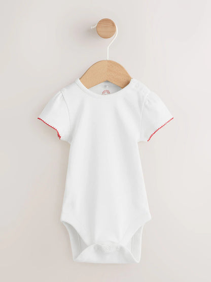 |BabyGirl| Conjunto De 2 Peças Para Bebê: Jardineira e Bodies Com Estampa Xadrez Vichy Vermelho (0 meses a 2 anos)