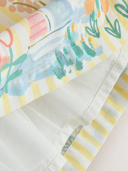 |BabyGirl| Vestido de Bebê em Tecido Yellow Scene (0 meses a 2 anos)