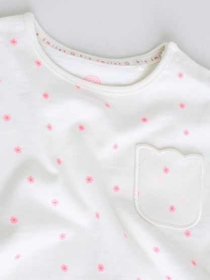 |BabyGirl| Conjunto De Bebê Rosa Com Blusa De Manga Curta e Shorts Com Slogan, 6 Peças (0 meses a 2 anos)