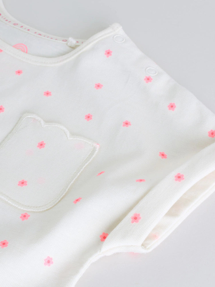 |BabyGirl| Conjunto De Bebê Rosa Com Blusa De Manga Curta e Shorts Com Slogan, 6 Peças (0 meses a 2 anos)