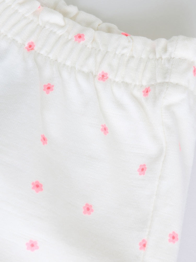 |BabyGirl| Conjunto De Bebê Rosa Com Blusa De Manga Curta e Shorts Com Slogan, 6 Peças (0 meses a 2 anos)