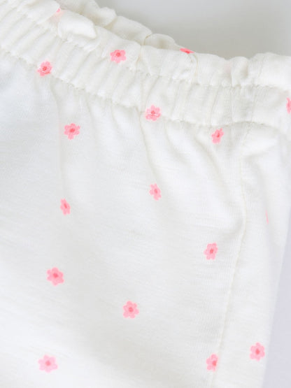 |BabyGirl| Conjunto De Bebê Rosa Com Blusa De Manga Curta e Shorts Com Slogan, 6 Peças (0 meses a 2 anos)