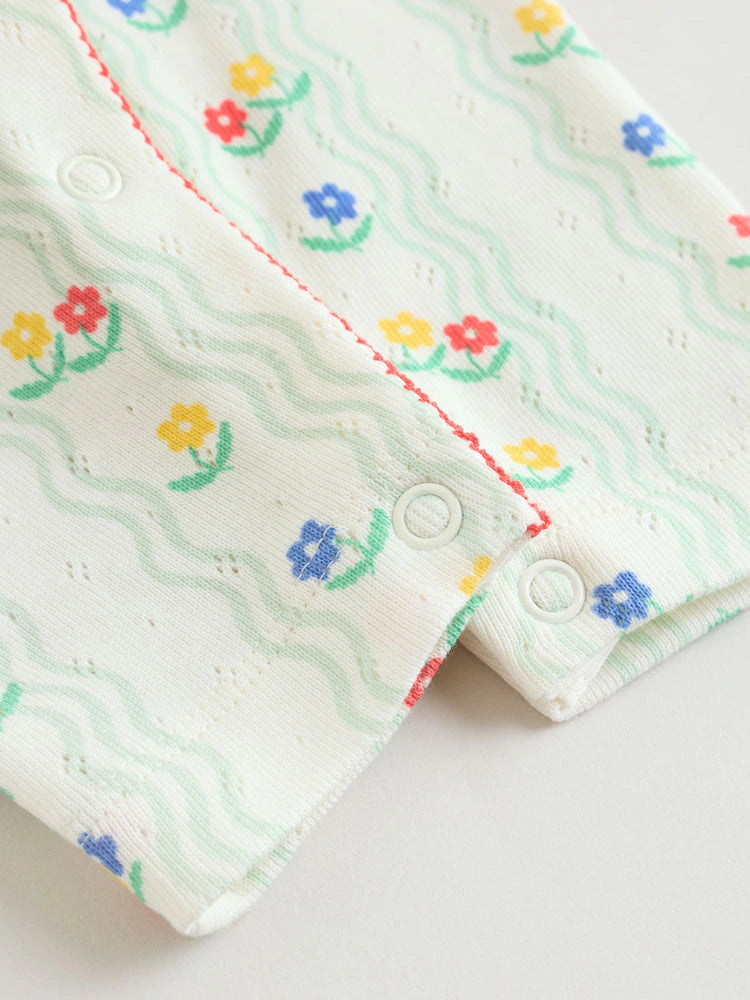 |BabyGirl| Conjunto De 3 Macacões Para Bebês Nas Cores Vermelho, Branco e Azul Marinho (0 meses a 3 anos)