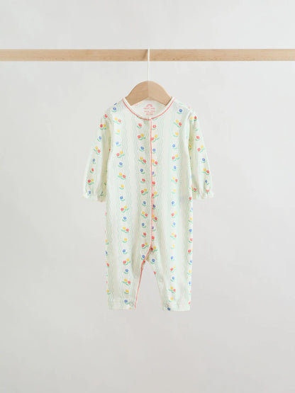 |BabyGirl| Conjunto De 3 Macacões Para Bebês Nas Cores Vermelho, Branco e Azul Marinho (0 meses a 3 anos)