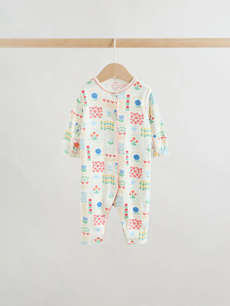 |BabyGirl| Conjunto De 3 Macacões Para Bebês Nas Cores Vermelho, Branco e Azul Marinho (0 meses a 3 anos)