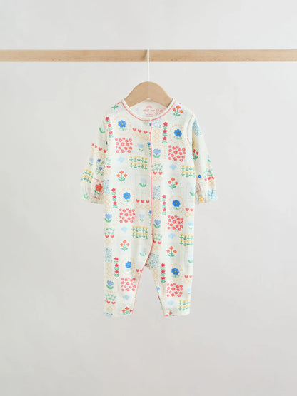 |BabyGirl| Conjunto De 3 Macacões Para Bebês Nas Cores Vermelho, Branco e Azul Marinho (0 meses a 3 anos)