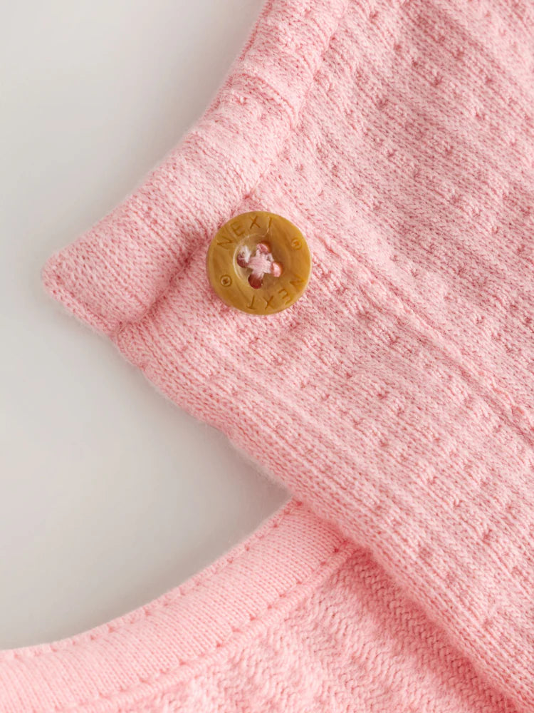|Girl| Conjunto De Colete Com Bordado De Flores Rosa e Calça Ampla (3 meses a 7 anos)