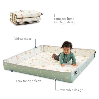 Infantino Tapete de espuma dobrável Cacto e arco-íris