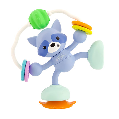 Infantino Cadeira alta Stick & Spin Pal Raccoon