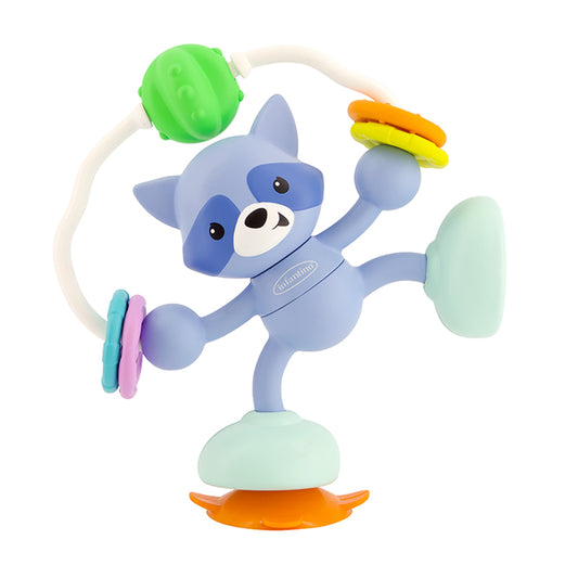 Infantino Cadeira alta Stick & Spin Pal Raccoon