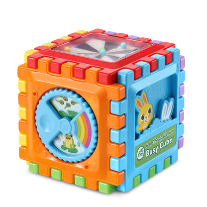 Leap Frog Cubo de atividades 6 em 1 Snap & Learn™ com anéis giratórios, painel deslizante e espelho de autodescoberta.