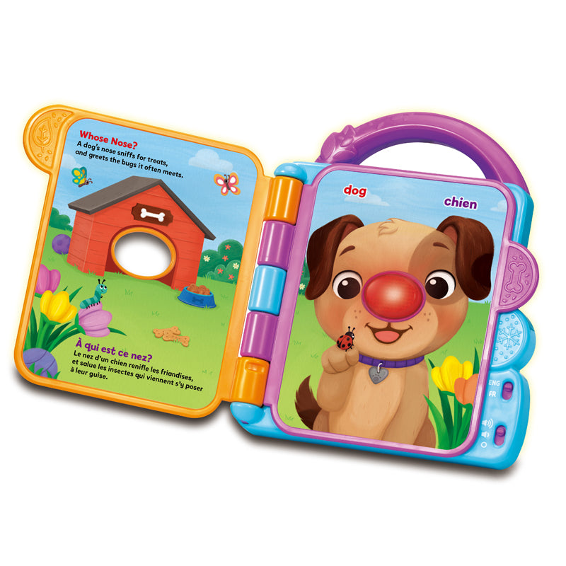Leap Frog Eu Conheço Esse Nariz! nariz brilhante para ouvir sons de animais, músicas para cantar junto,