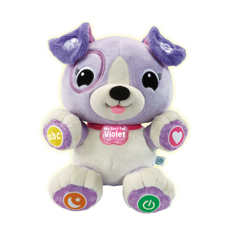LeapFrog My Best Pal Violet™ – Cachorrinha Interativa de Aprendizado com 35 Músicas, Personalização e Canções de Ninar