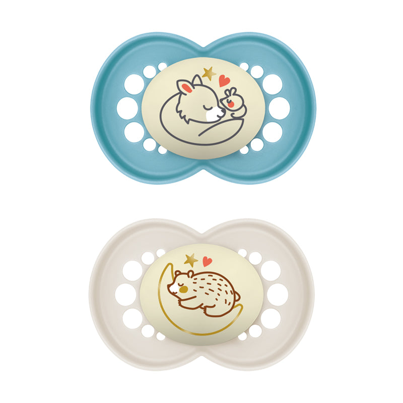 MAM Chupete Azul Noche 16m+ 2Pk