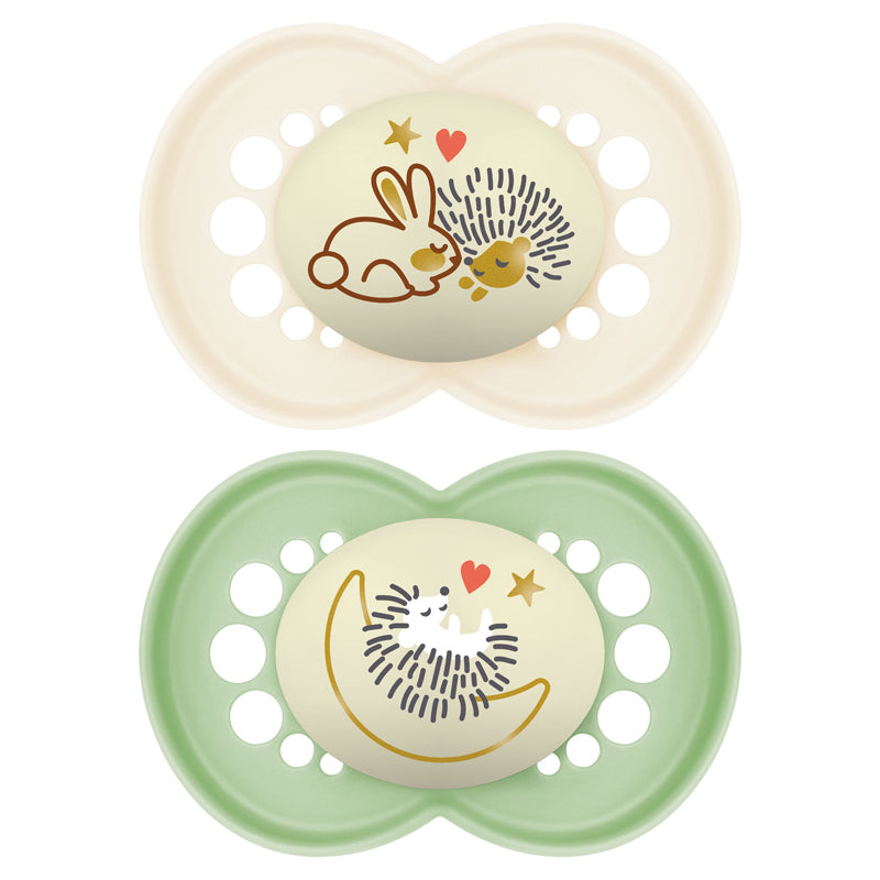 MAM Chupete nocturno unisex 6m+ 2 unidades