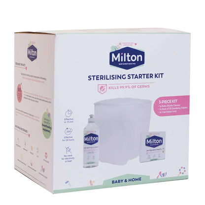 Milton Kit inicial com comprimidos e esterilizador de água fria.