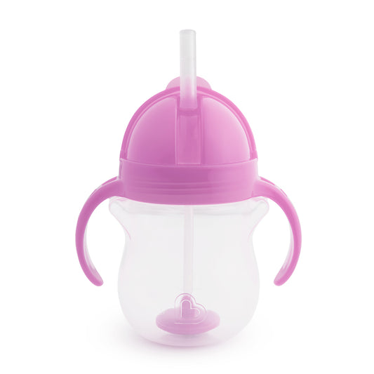 Vaso con pajita ponderado Munchkin Click Lock Tip &amp; Sip morado 207 ml