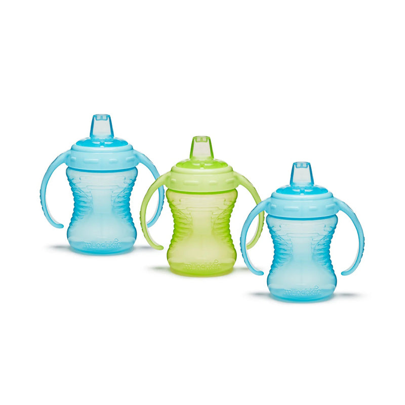 Munchkin Copo Mighty Grip Azul e Verde 10oz Pacote com 3