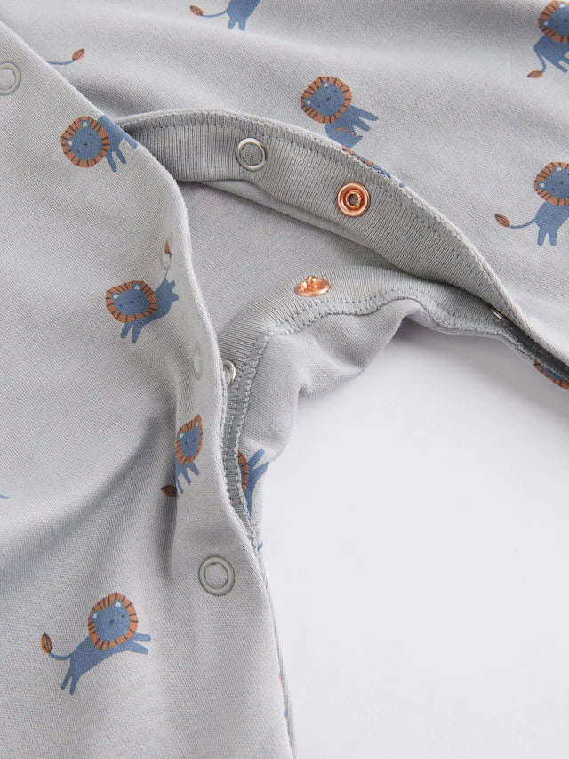 |BabyBoy| Pacote Com 5 Macacões Para Bebês Com Estampa Azul-Petróleo (0-2 anos)