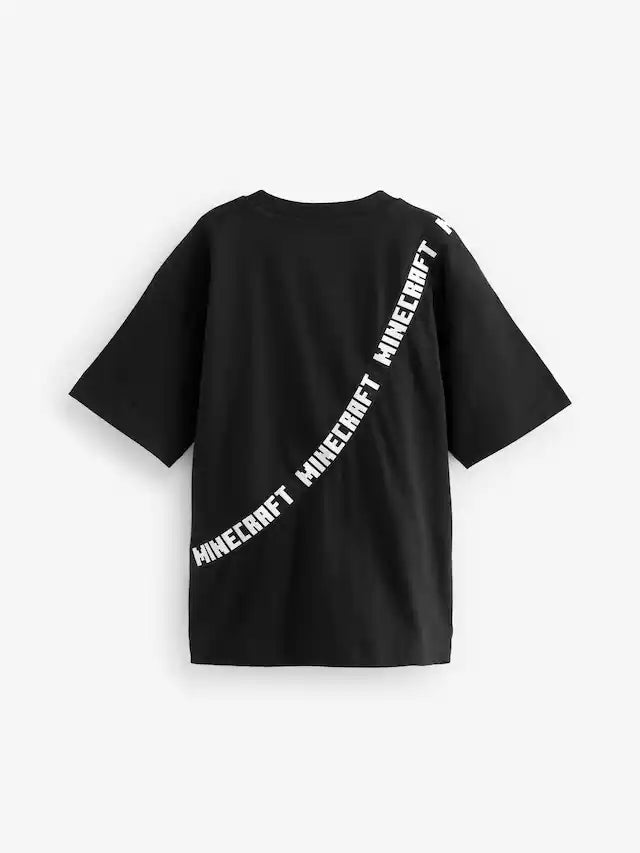 |BigBoy| Camiseta Preta Licenciada Do Minecraft (3 a 16 anos)
