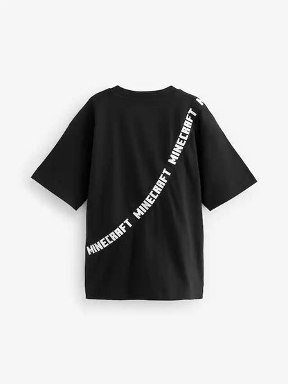 |BigBoy| Camiseta Preta Licenciada Do Minecraft (3 a 16 anos)