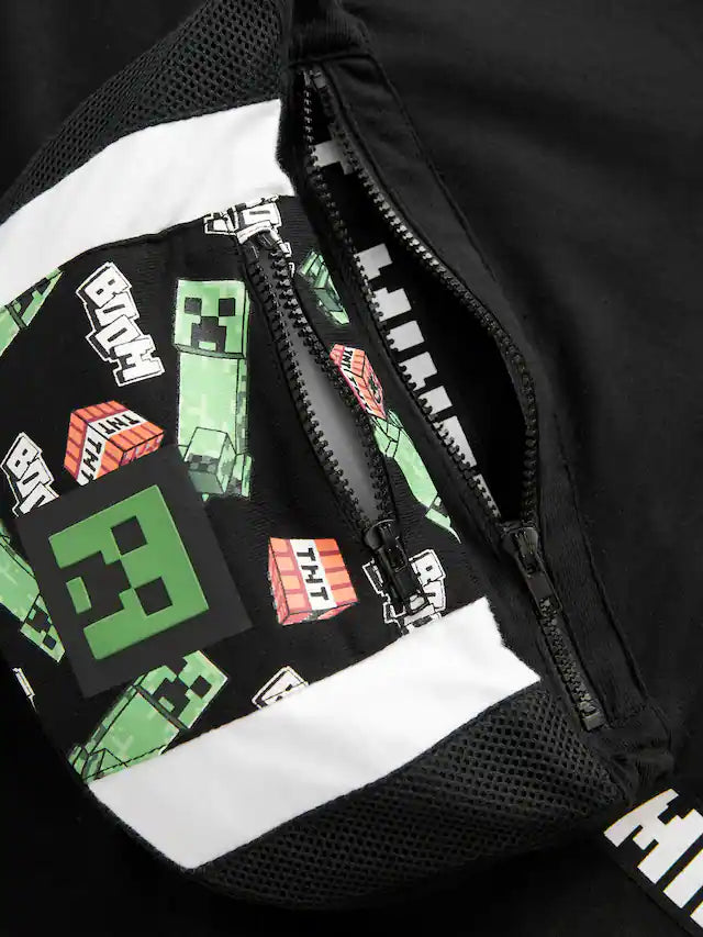 |BigBoy| Camiseta Preta Licenciada Do Minecraft (3 a 16 anos)