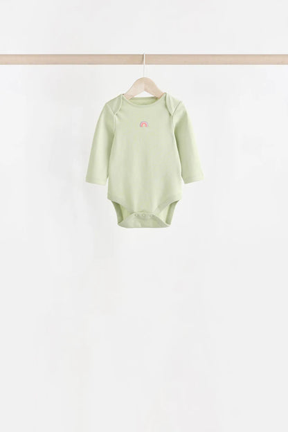 |BabyGirl| Pacote Com 7 Macacões De Manga Comprida Para Bebê