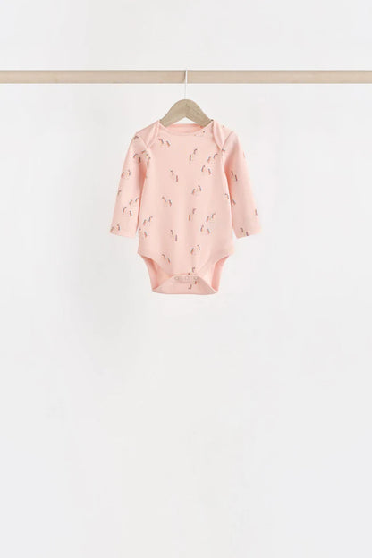 |BabyGirl| Pacote Com 7 Macacões De Manga Comprida Para Bebê