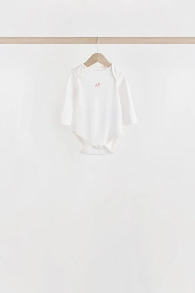 |BabyGirl| Pacote Com 7 Macacões De Manga Comprida Para Bebê