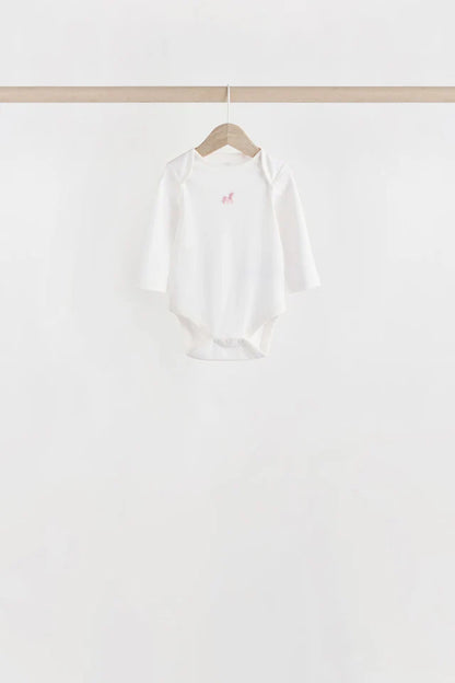 |BabyGirl| Pacote Com 7 Macacões De Manga Comprida Para Bebê