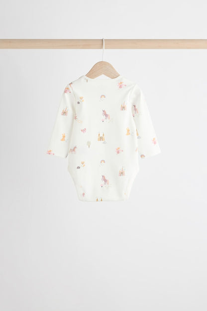 |BabyGirl| Pacote com 5 macacões 100% algodão Multi Baby