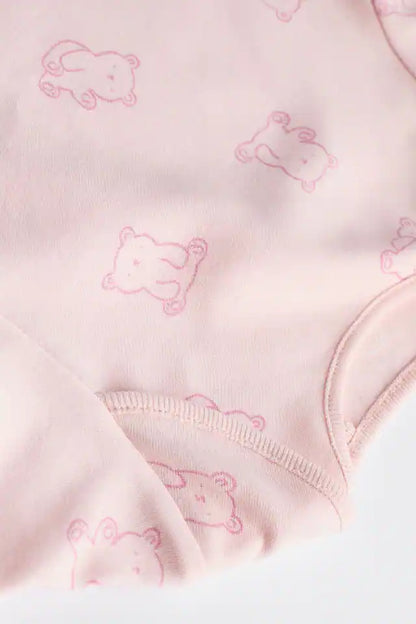 |BabyGirl| Pacote De 5 Macacões Rosa Para Bebê